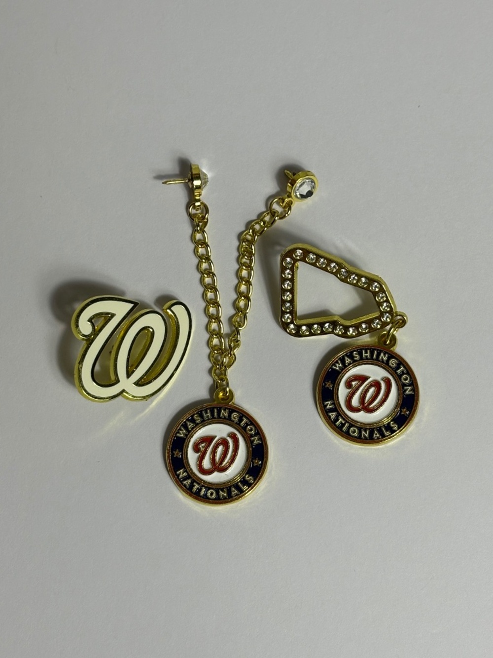 3 New Era Washington Nationals Hat Pin Frame Chain Bundle Hat Pins Hats Gold H